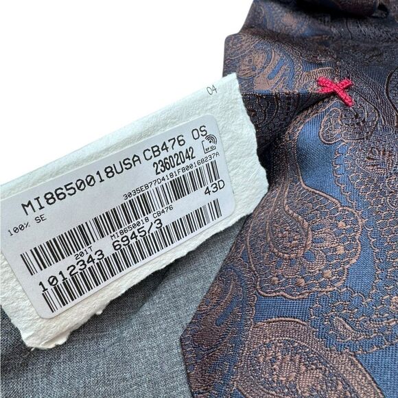 NWT Brunello Cucinelli Self-Tie Paisley Silk Tie - Picture 5 of 5